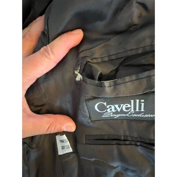 Cavelli Men's Angora and Wool Brown Three-Button Blazer Size 40 Business - Picture 10 of 14